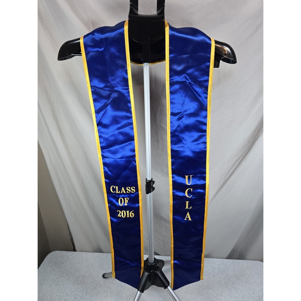 UCLA graduation sash features lettering, including "CLASS OF 2016"  "UCLA"